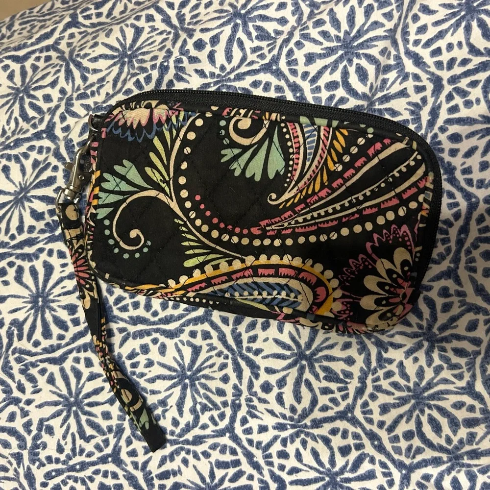 Vera Bradley Black Floral Wallet - Picture 2 of 3